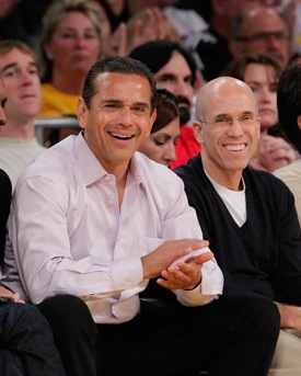 Antonio Villaraigosa and Jeffrey Katzenberg